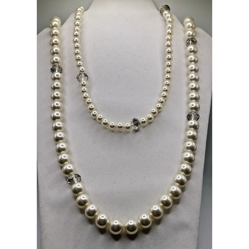 Faux Pearl Multistrand Necklace Fashion Jewelry